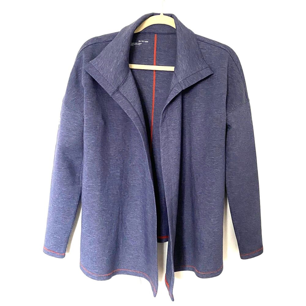 Under Armour Womens Heather Blue Athletic Cardigan Lightweight Flattering Fit XS
